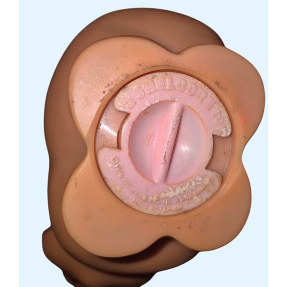 Vintage Russ Berrie Piggy Bank Collectible Rubber Toy With Blue Eyes & Safety Pi - Picture 7 of 7